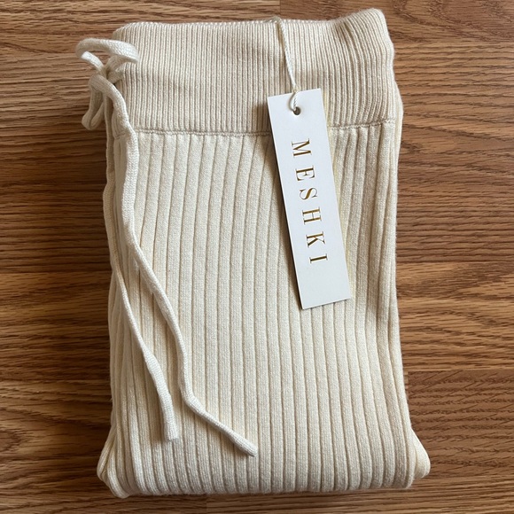 (NEVER WORN) Meshki Cream Ribbed Knit Set - Picture 5 of 10